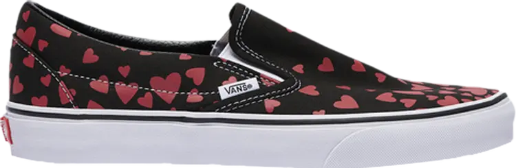 

Кеды Vans Classic Slip-On Valentines Hearts, черный