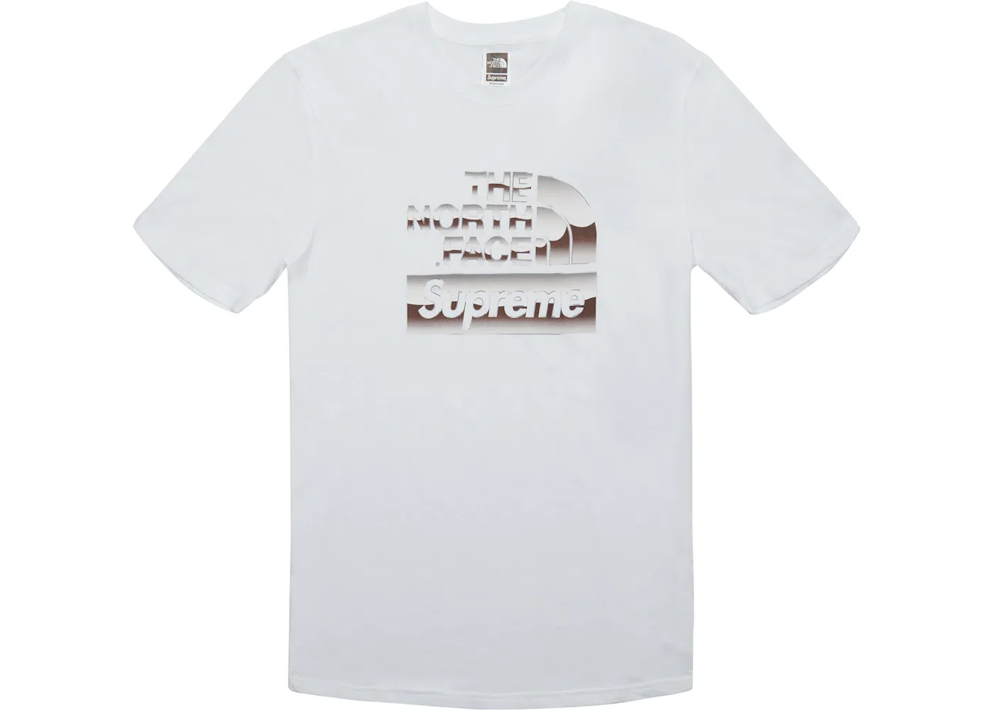 Мужская футболка с логотипом Supreme The North Face Metallic Logo, White