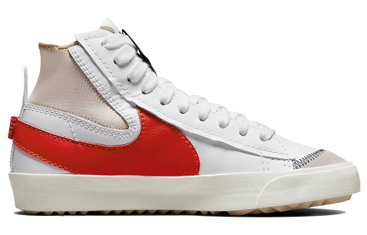 Кроссовки Nike Blazer Mid 77 Jumbo, белый/красный — фото 2