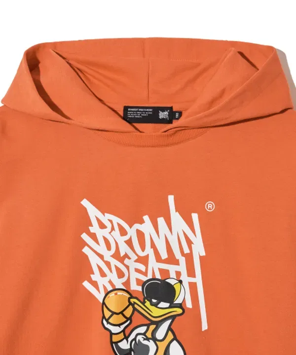 Детская толстовка с капюшоном, оранжевая, Brownbreath Kids — фото 4