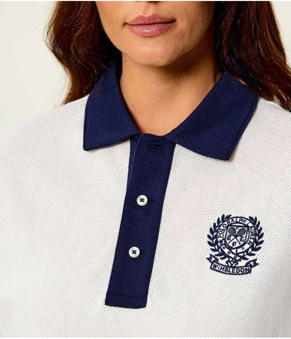 Женское поло с коротким рукавом Polo Ralph Lauren, белый — фото 4
