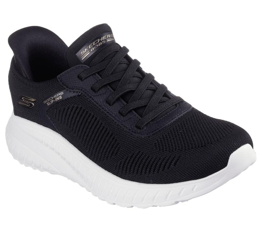 SKECHERS Женские кроссовки BOBS SQUAD CHAOS CURRENT MUSE Slip-On, черные