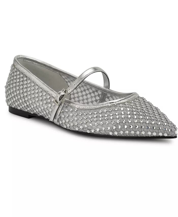 Женские туфли-лодочки Bray Pointy Toe с декором Nine West, серебряный