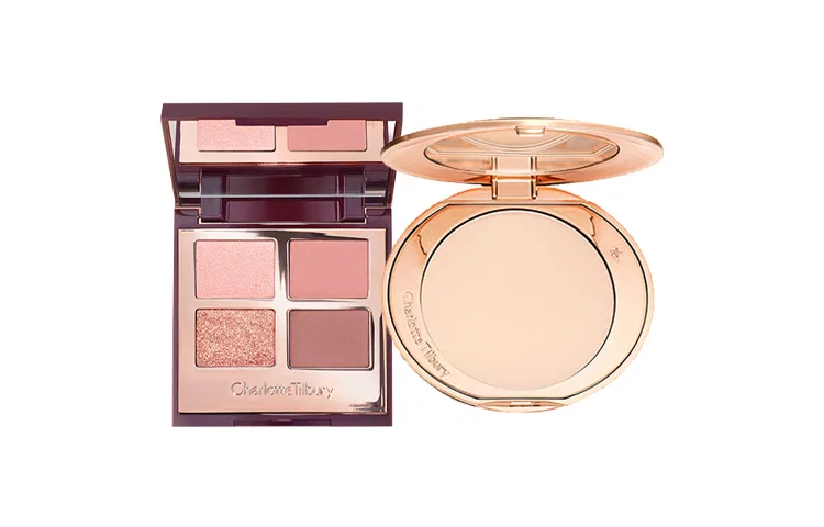 Женский набор для макияжа с пудрой и палеткой теней Charlotte Tilbury, Honey Radiance White