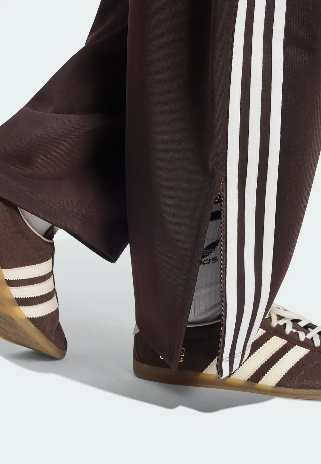 Брюки Firebird в форме бочки - спортивные штаны Adidas Originals, Aurora Coffee — фото 4