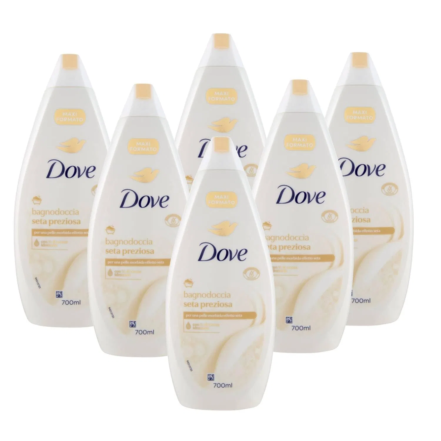 Гель для душа Dove Beauty Bath Made of Precious Silk, 6x700 мл, Fresh
