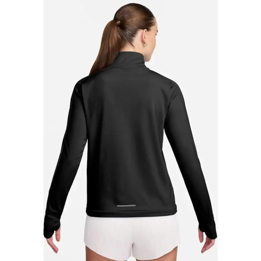 Женский спортивный свитшот с четвертью молнией Dri-Fit Swoosh Mid Nike, Черный — фото 2