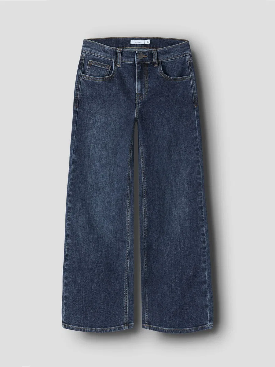 Джинсы NAME IT Wide leg Jeans 'NKFROSE' темно-синего цвета — фото 3