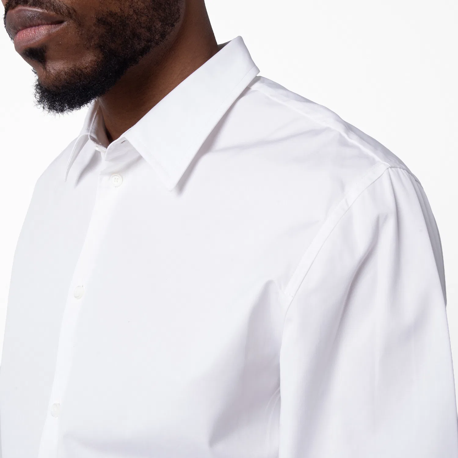 Рубашка классическая с длинным рукавом Long-Sleeved Cotton EKD Dress Shirt Burberry, White — фото 2