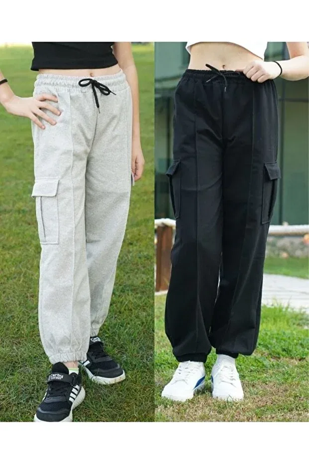 Детский спортивный комплект для девочек Cargo Cm Buseyiz, Gray-Black