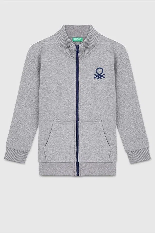 Детский кардиган с длинным рукавом Benetton, Gray
