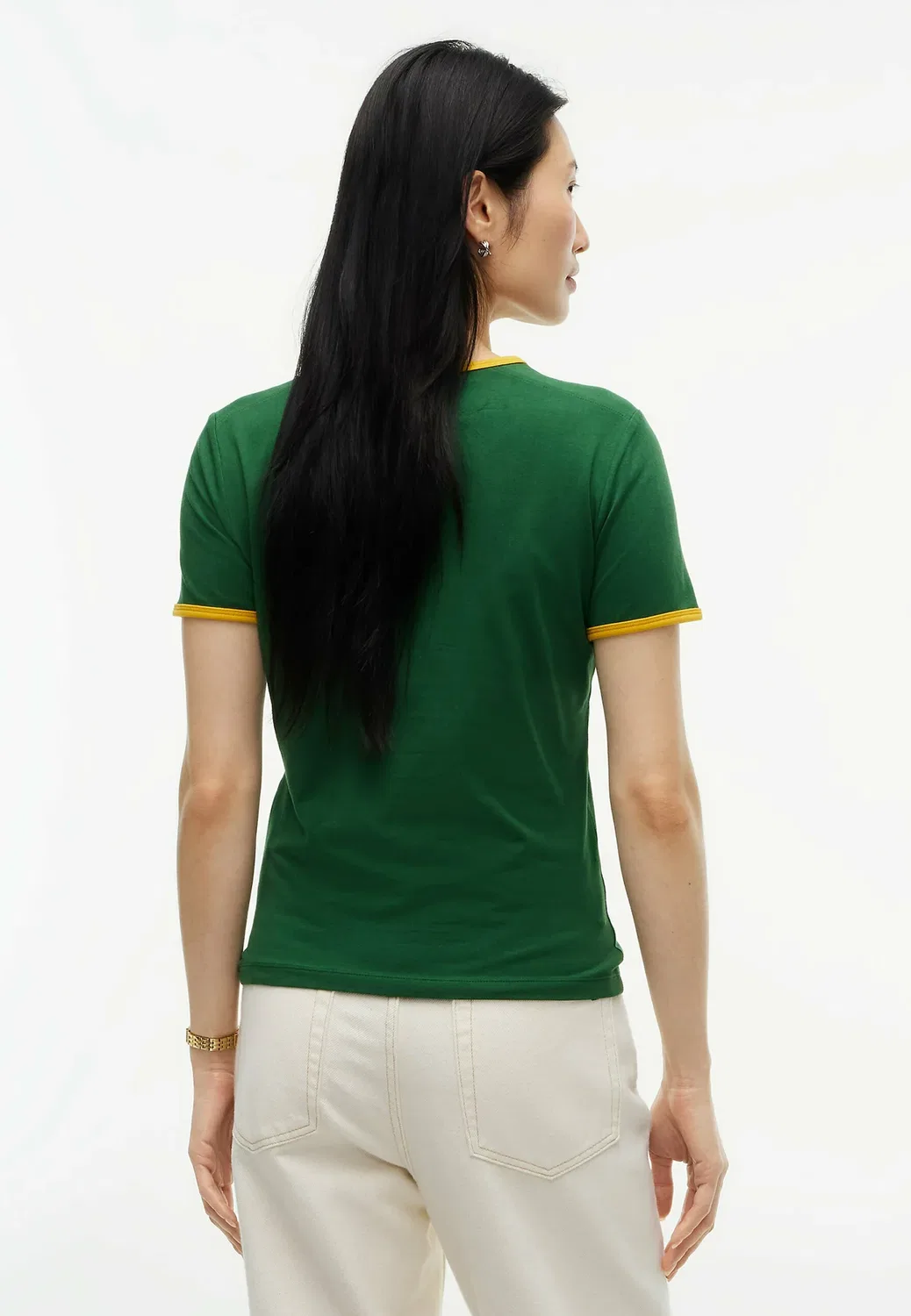 Футболка Varsity flock c-nk slim s/s tee - с принтом Tommy Hilfiger, Deep Evergreen — фото 3