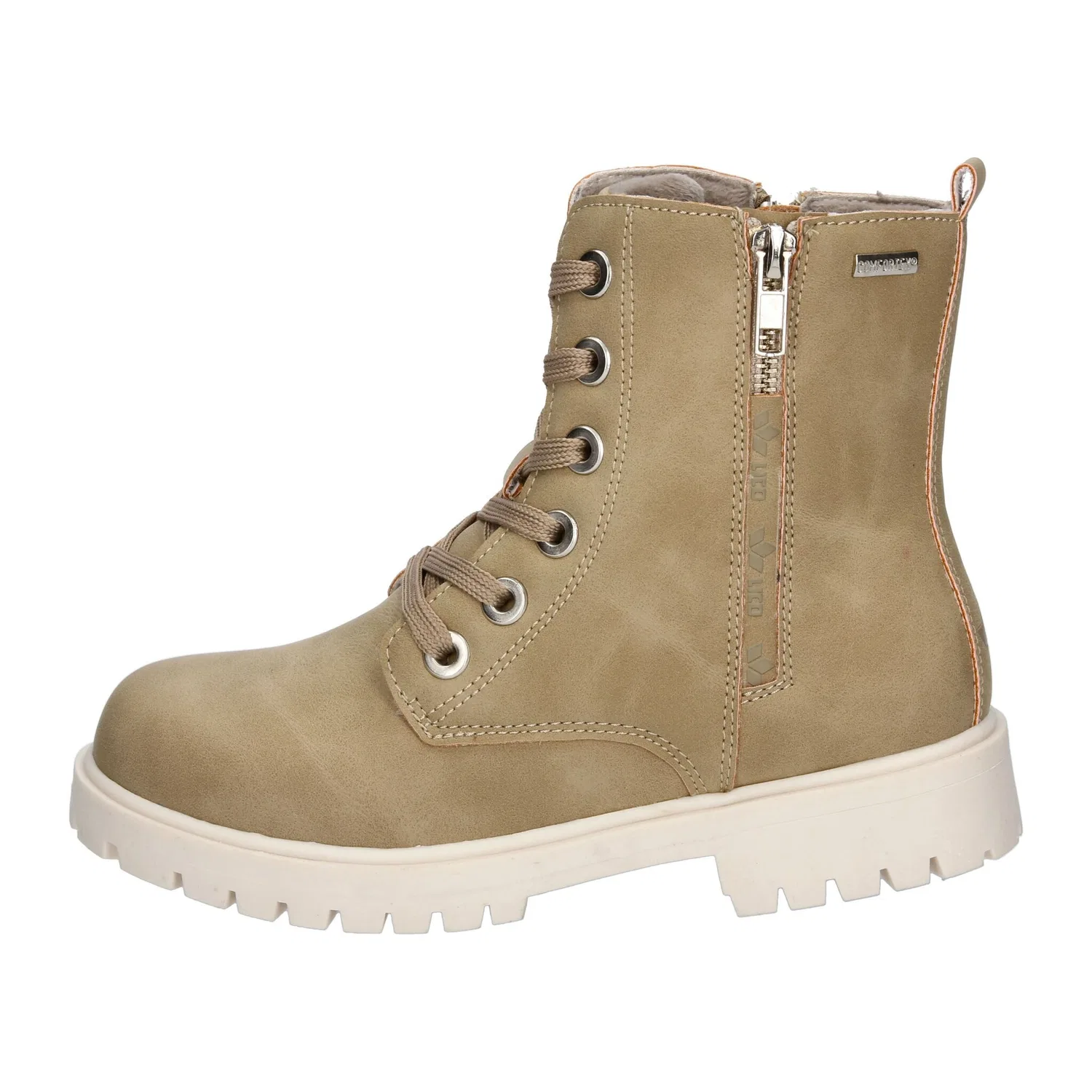 Детские ботинки на шнуровке и молнии Trendstiefel Eve Lico, Brown — фото 2