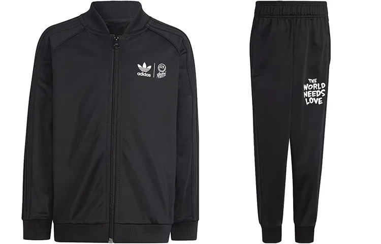 Детский спортивный костюм с воротником-стойкой Adidas X André, Black
