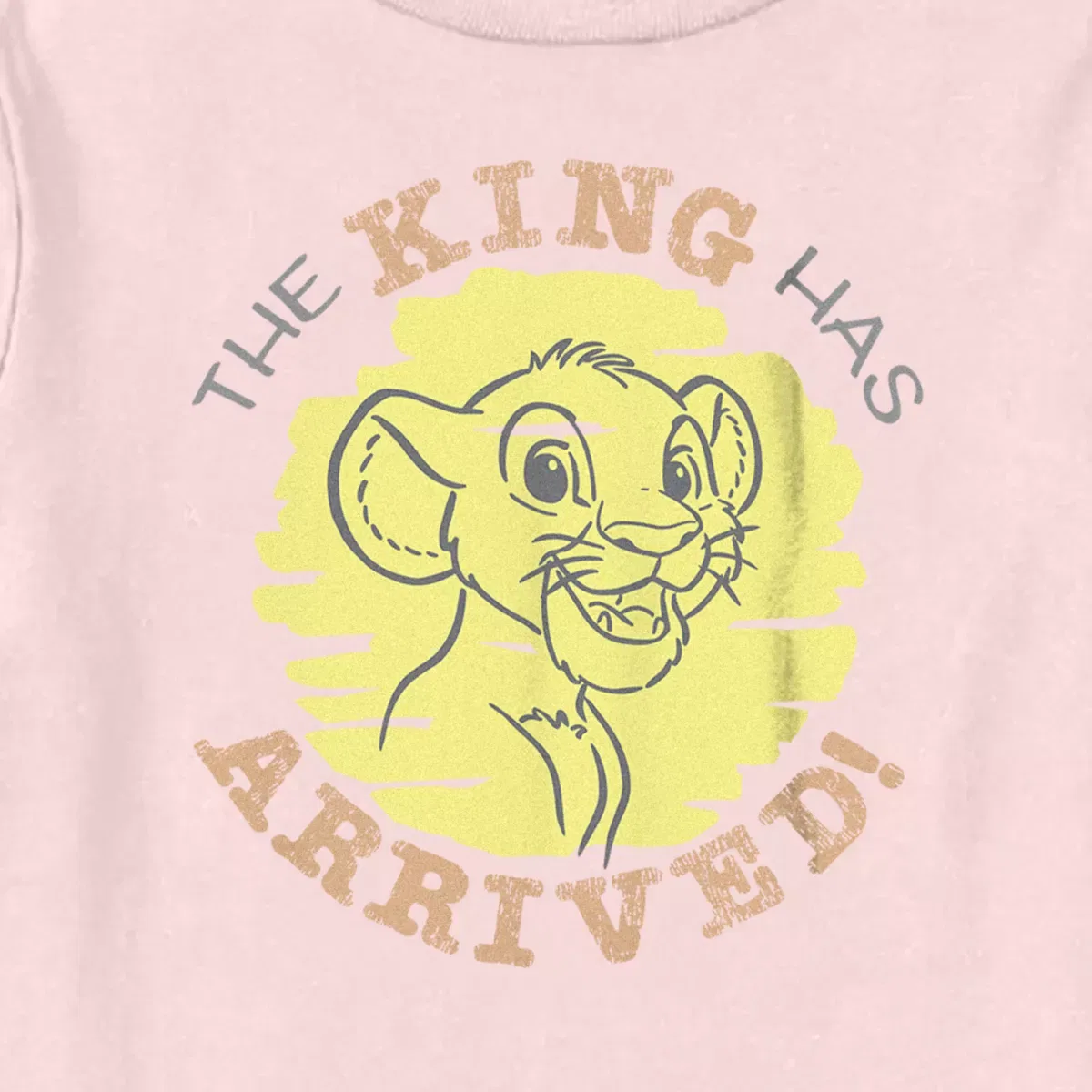 Детское футболка для девочек с принтом Simba Has Arrived The Lion King, Light Pink — фото 2
