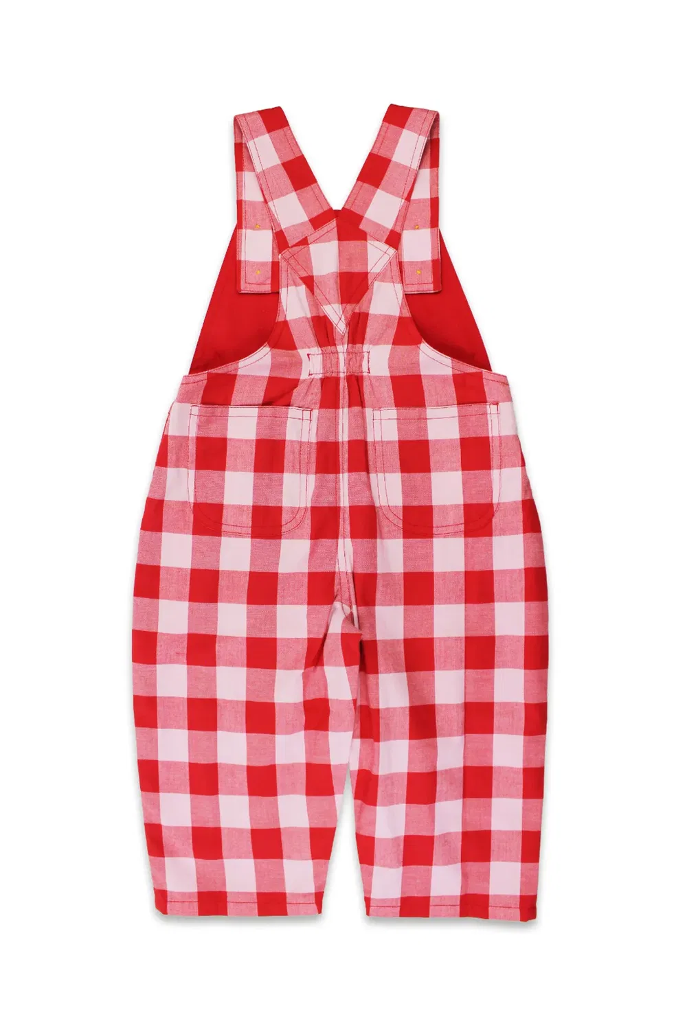 Комбинезон в клетку Gingham Woven Dungarees Toby Tiger, Red — фото 2