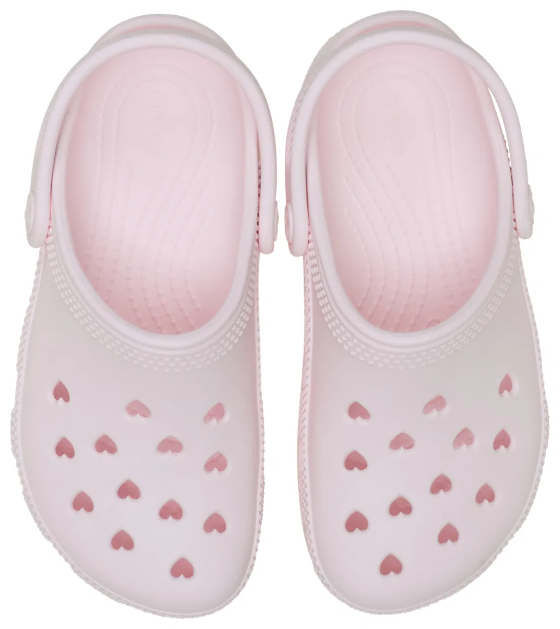 Детские сабо для девочек с принтом сердечек Classic Hearts Cut Out Crocs, Bubble Ice Bubble Ice — фото 4