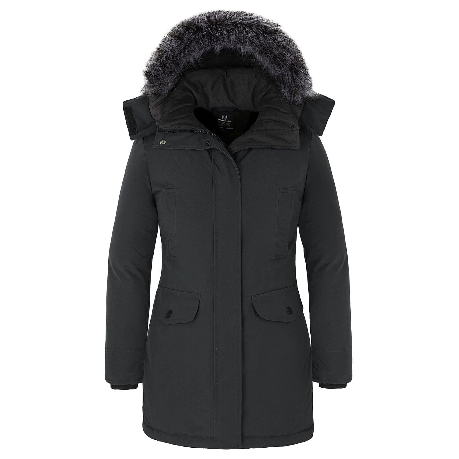 

Парка Wantdo Waterproof Hooded Faux Fur, темно-серый