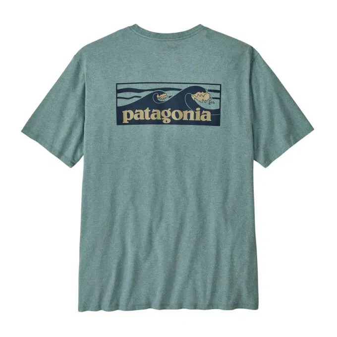 Футболка Boardshort Logo Pocket Responsibili-Tee Patagonia, синий шалфейный — фото 2