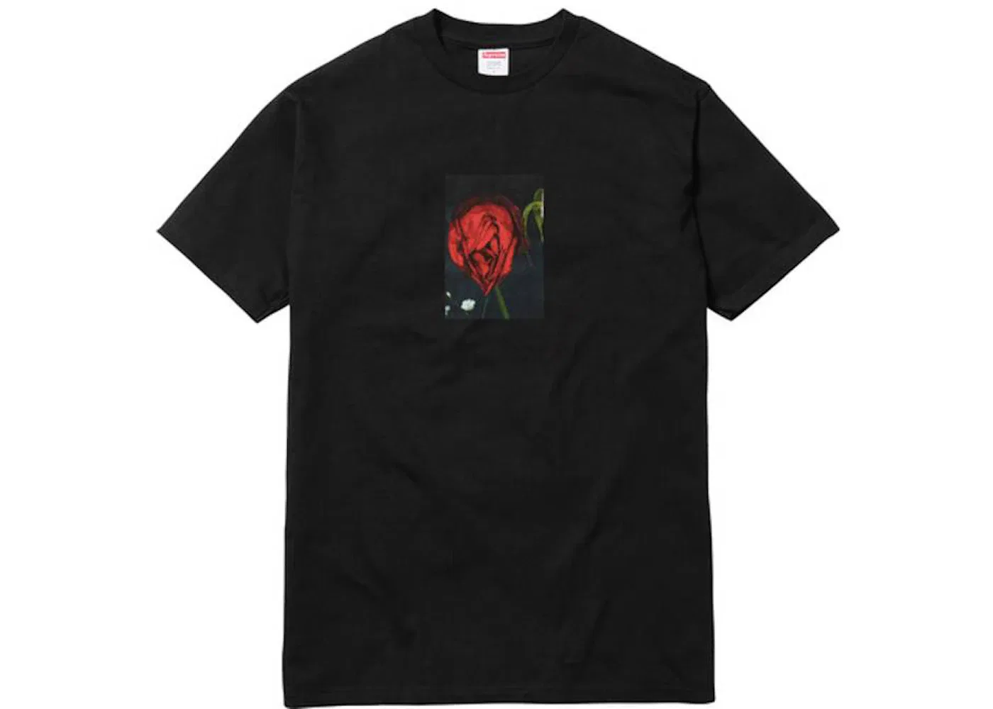 Мужская футболка с принтом Supreme Araki Rose Tee, Black