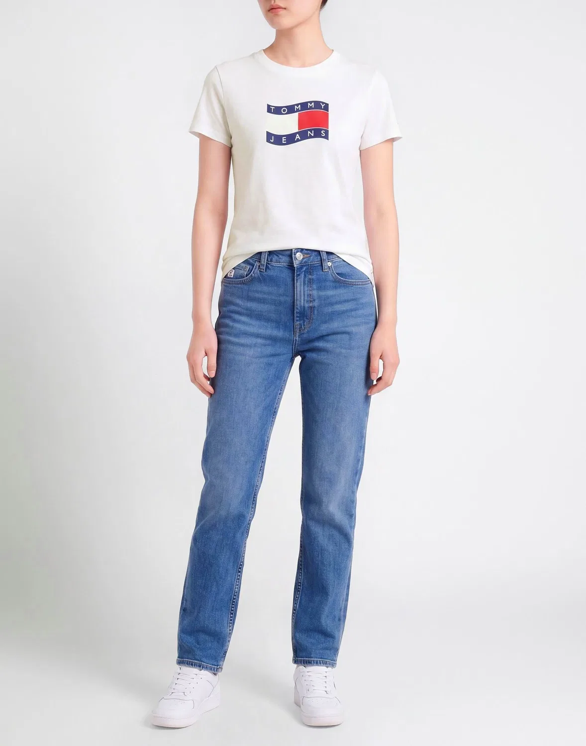 Женская футболка с принтом Tommy Hilfiger, белый — фото 2