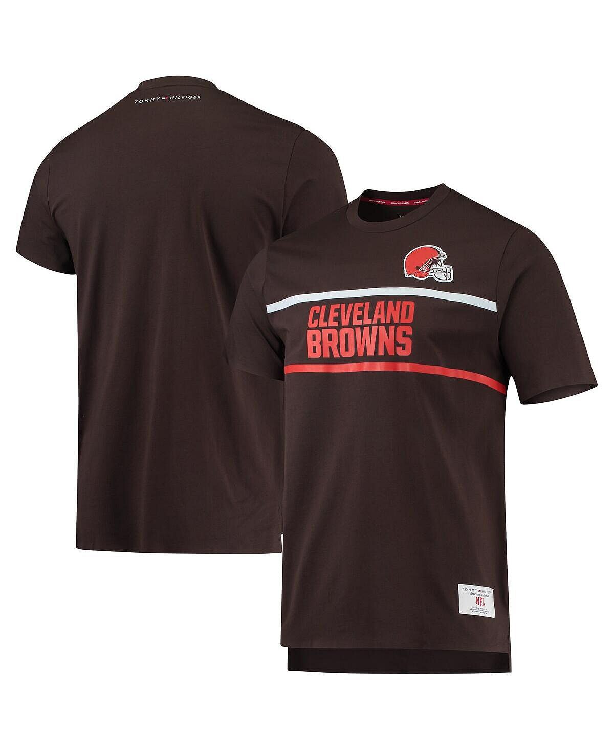 

Мужская коричневая футболка Cleveland Browns The Travis Tommy Hilfiger, Коричневый, Мужская коричневая футболка Cleveland Browns The Travis Tommy Hilfiger