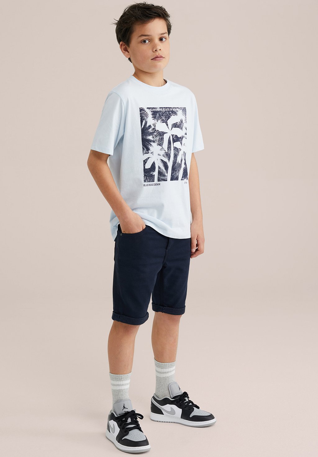 

Футболка с принтом BLUE RIDGE WE Fashion, светло-голубой