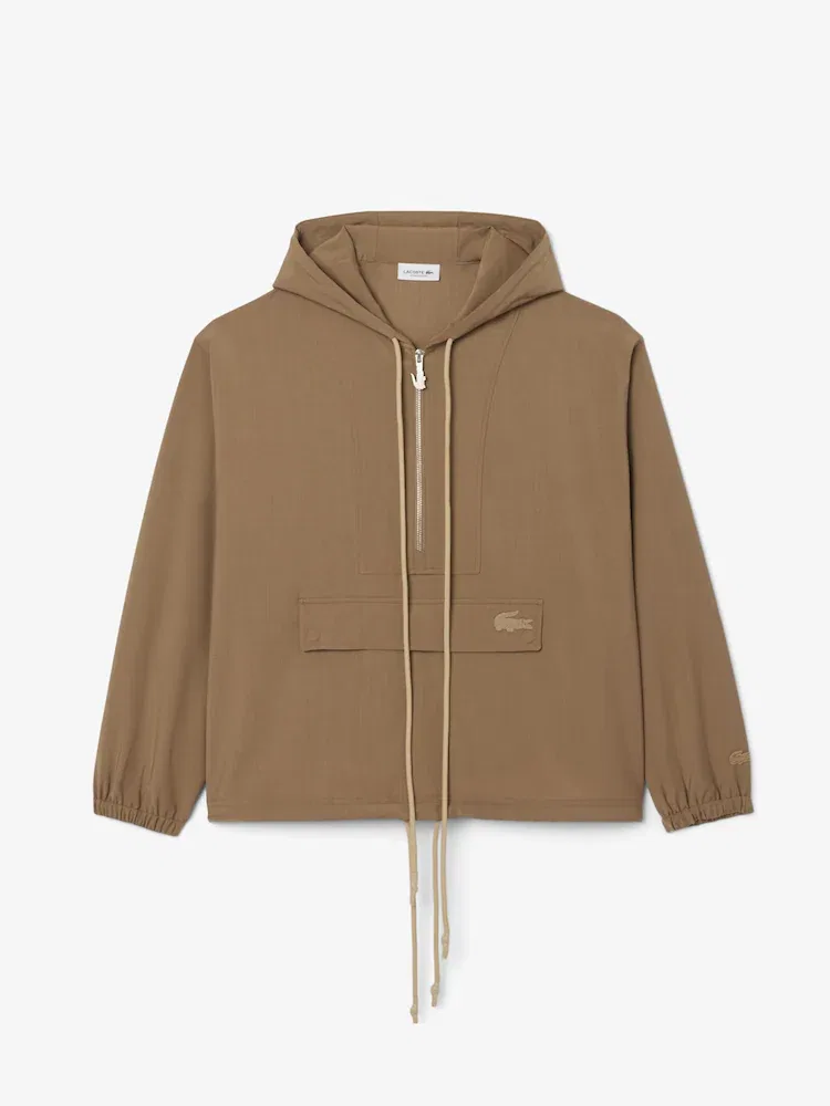 Куртка женская LACOSTE BF2450-55N с капюшоном, теплая, темно-синяя — фото 4