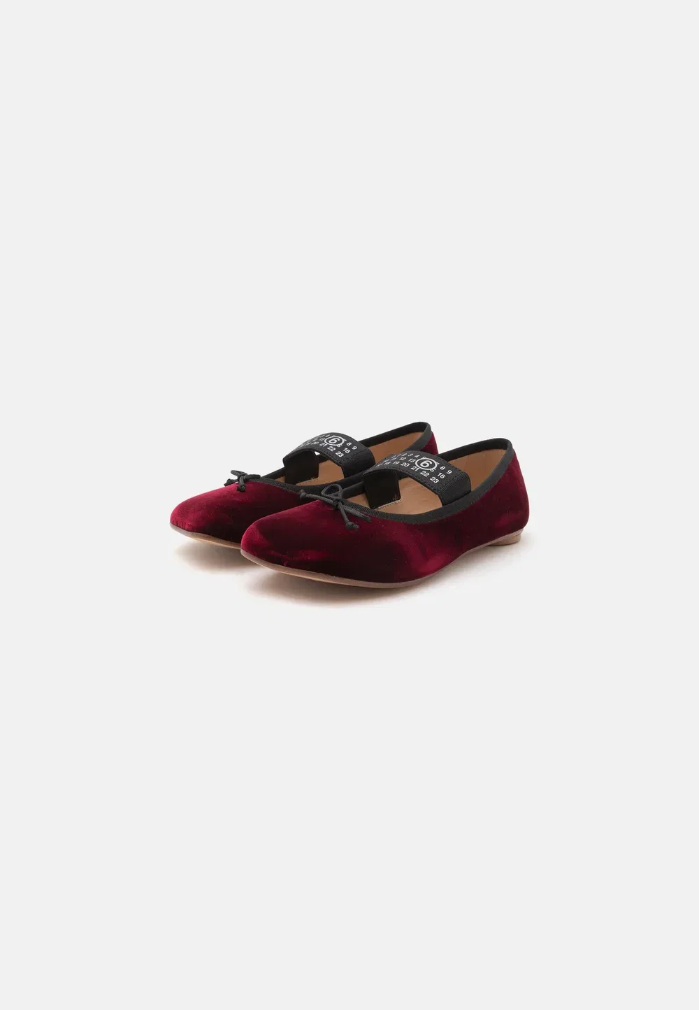 Балетки с ремешком на щиколотке Mm6 Maison Margiela, Ruby/Black — фото 4