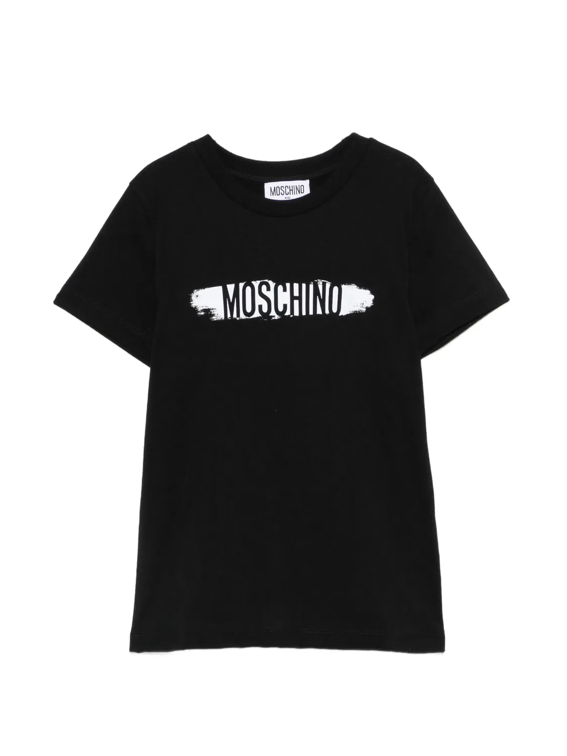 Хлопковая футболка с логотипом Moschino, черный