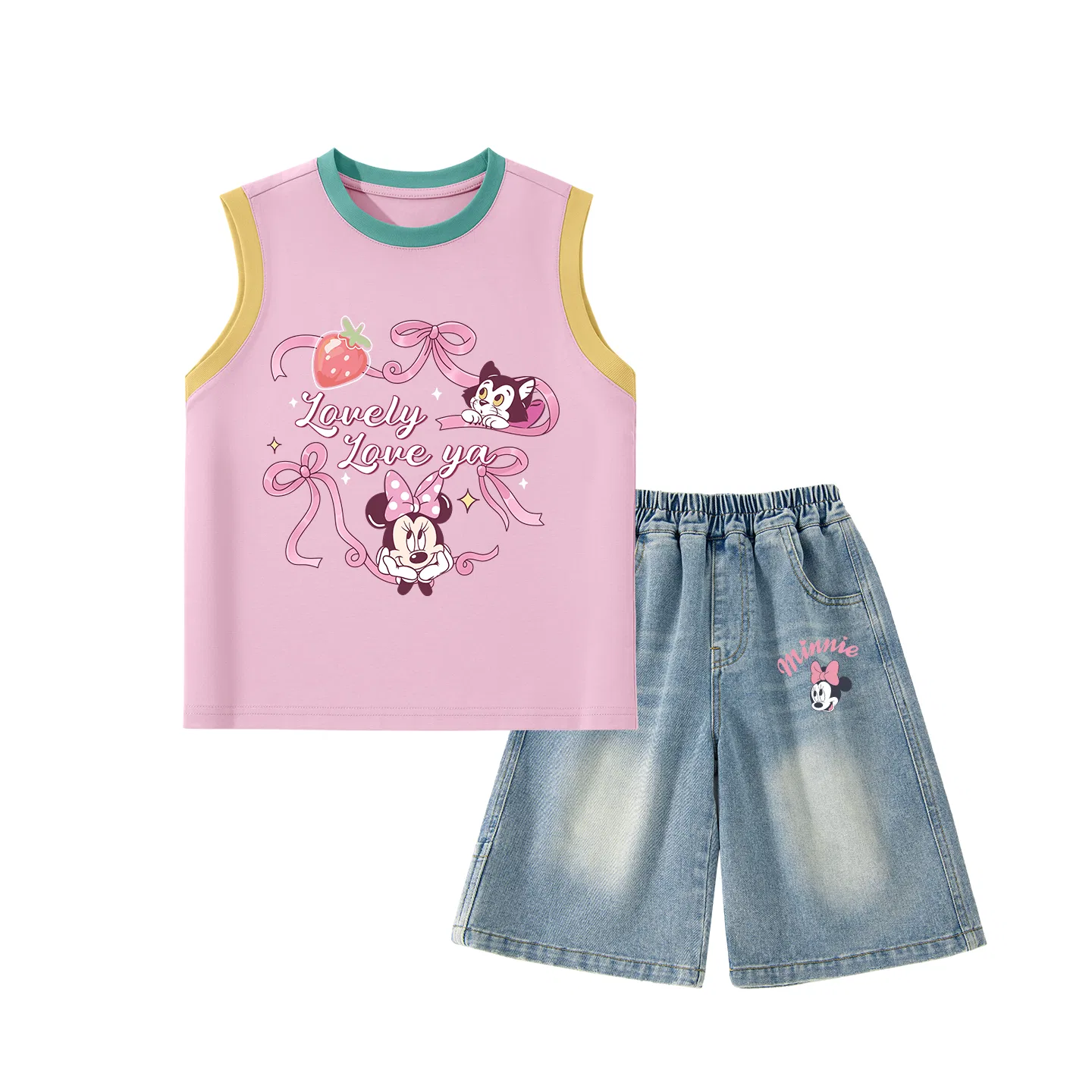 Костюм детский спортивный Disney, Crew Neck Thin Stretch, Dazzling Blue Pink