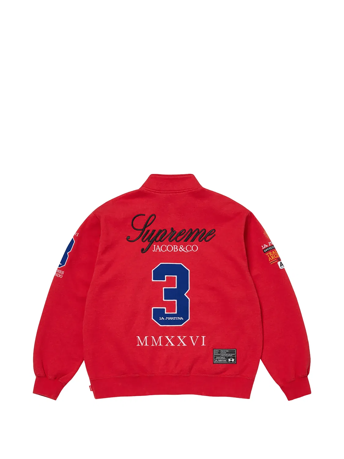 Толстовка из коллаборации с La Martina x Jacob & Co Supreme, красный — фото 2