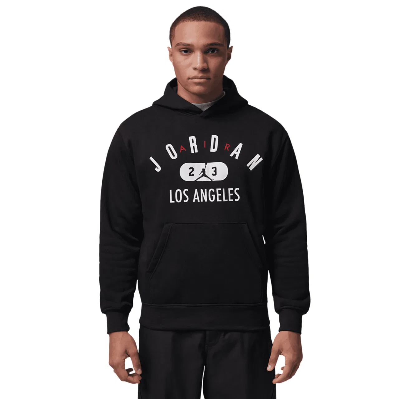 Мужское худи Los Angeles City Fleece Pullover Jordan, черный/белый
