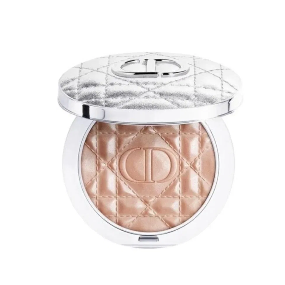 Женский хайлайтер DIOR Lock Makeup Highlighter Powder Puff, #02 Pearlescent Gold