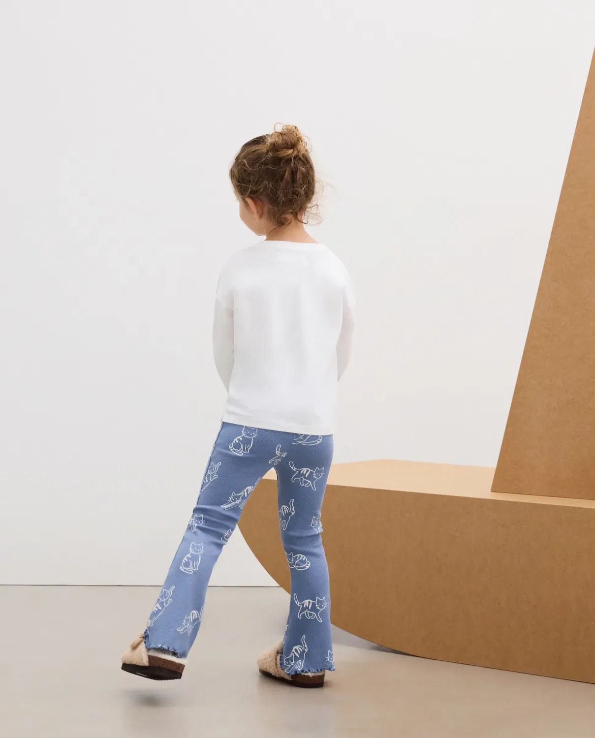 Детские леггинсы с принтом Rib Flare All Over Print Gatos Kids El Corte Inglés, Azul — фото 3