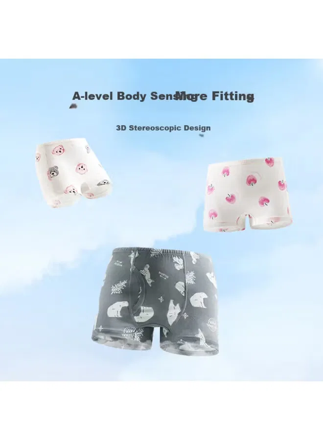 Трусы-боксеры из модала 3 штуки Sweet Bear Aimer Kids, бежевый — фото 3