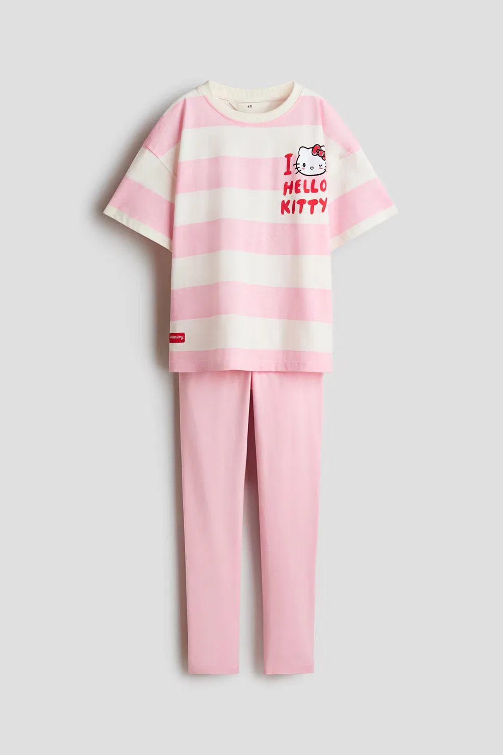 Хлопковый комплект из двух предметов с декоративным рисунком H&M, Hellrosa/Hello Kitty