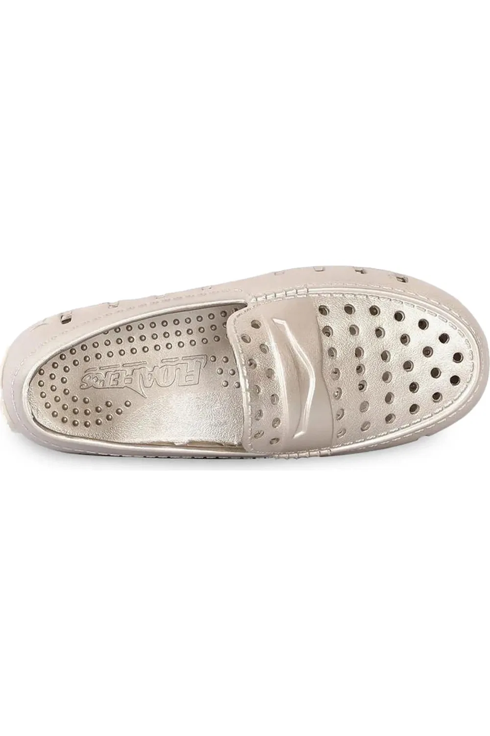 Детские туфли нескользящие Prodigy Driver FLOAFERS, White Gold/Cream — фото 3