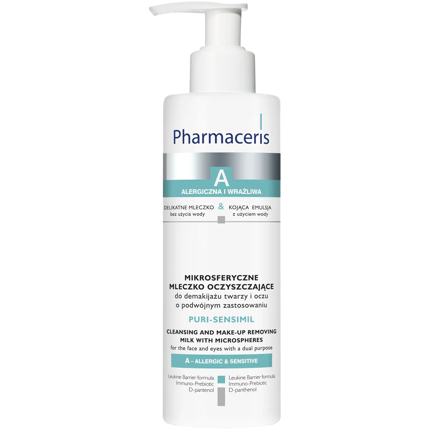 Молочко для умывания Pharmaceris — A Puri-Sensimil очищающее молочко с микросферами для снятия макияжа с лица и глаз, 190 мл — фото 2