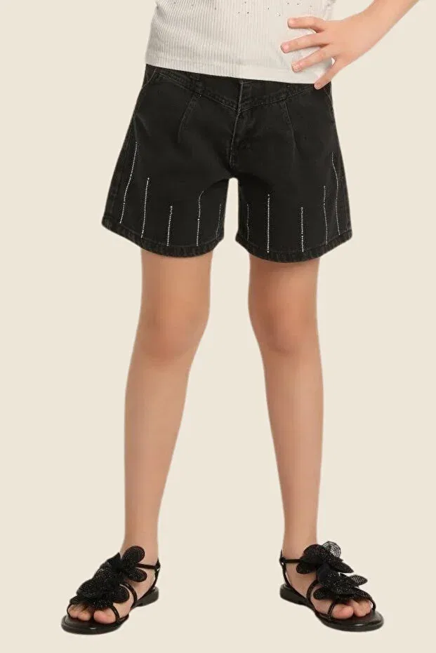 Детские шорты для девочек хлопковые Escabel, Black