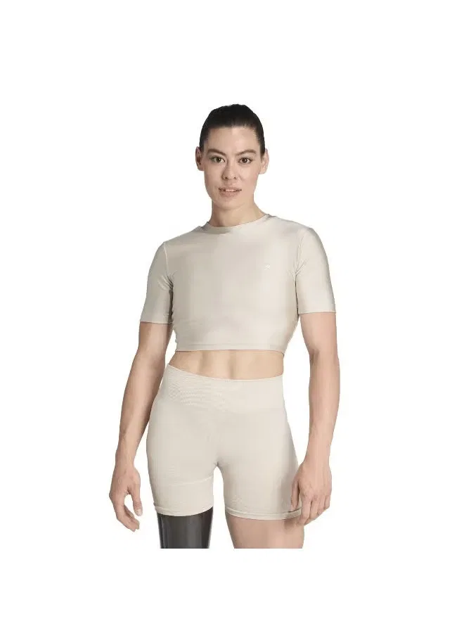 Футболка с блеском Workout Essentials Shine Adidas, бежевый