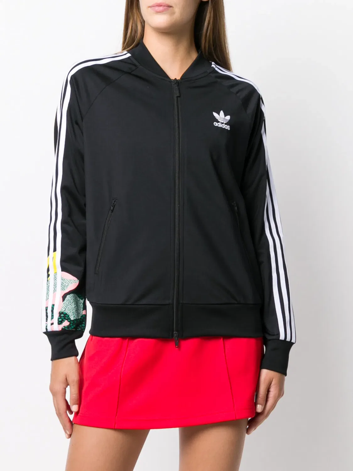 Куртка на молнии с графичным принтом Adidas, черный — фото 3