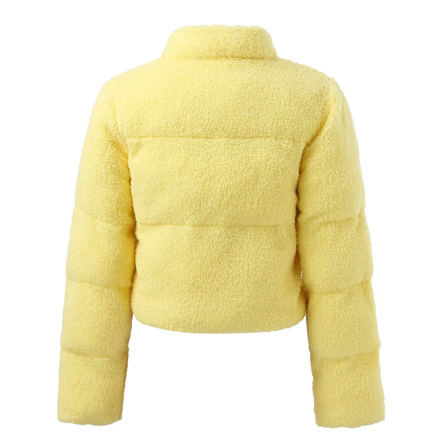 Женская куртка без капюшона с молнией, белая, Giallo — фото 3