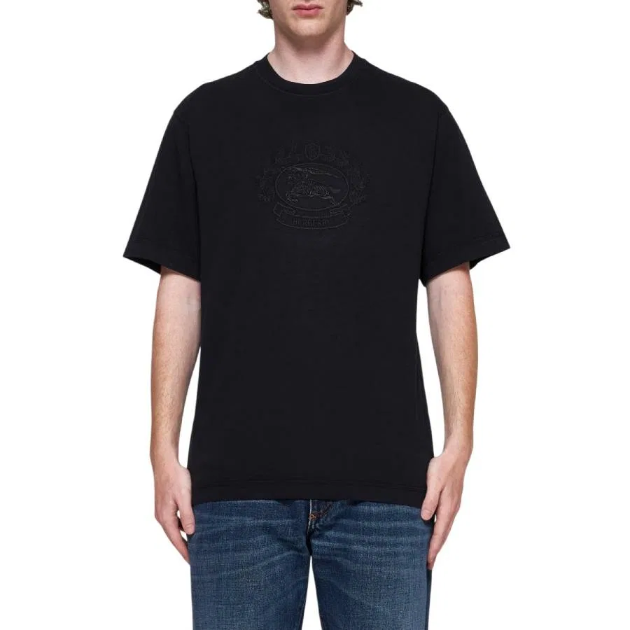Футболка хлопковая EKD Cotton T-shirt Burberry, Black — фото 4