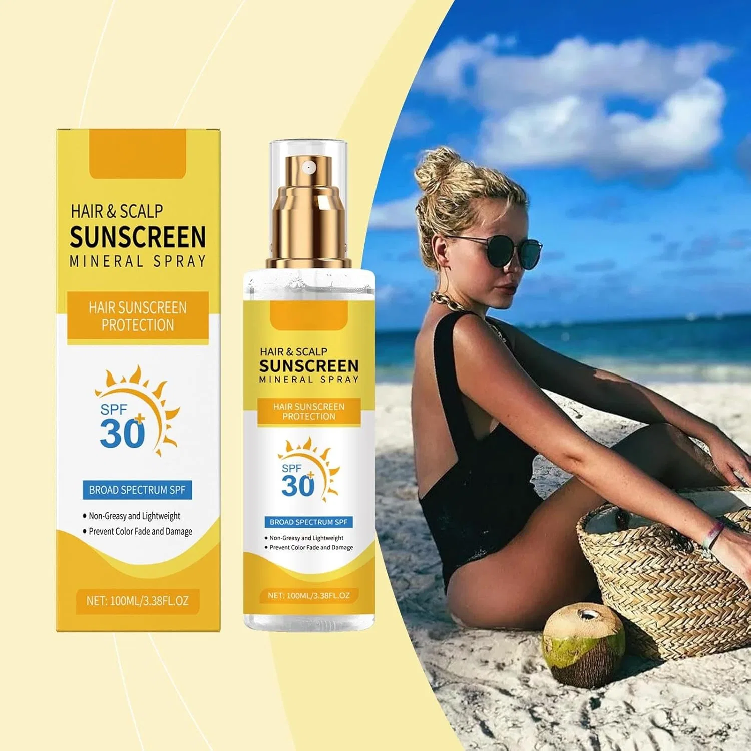 Спрей для защиты кожи головы от солнца SPF 30, 100 мл, Multicoloured Generisch — фото 4