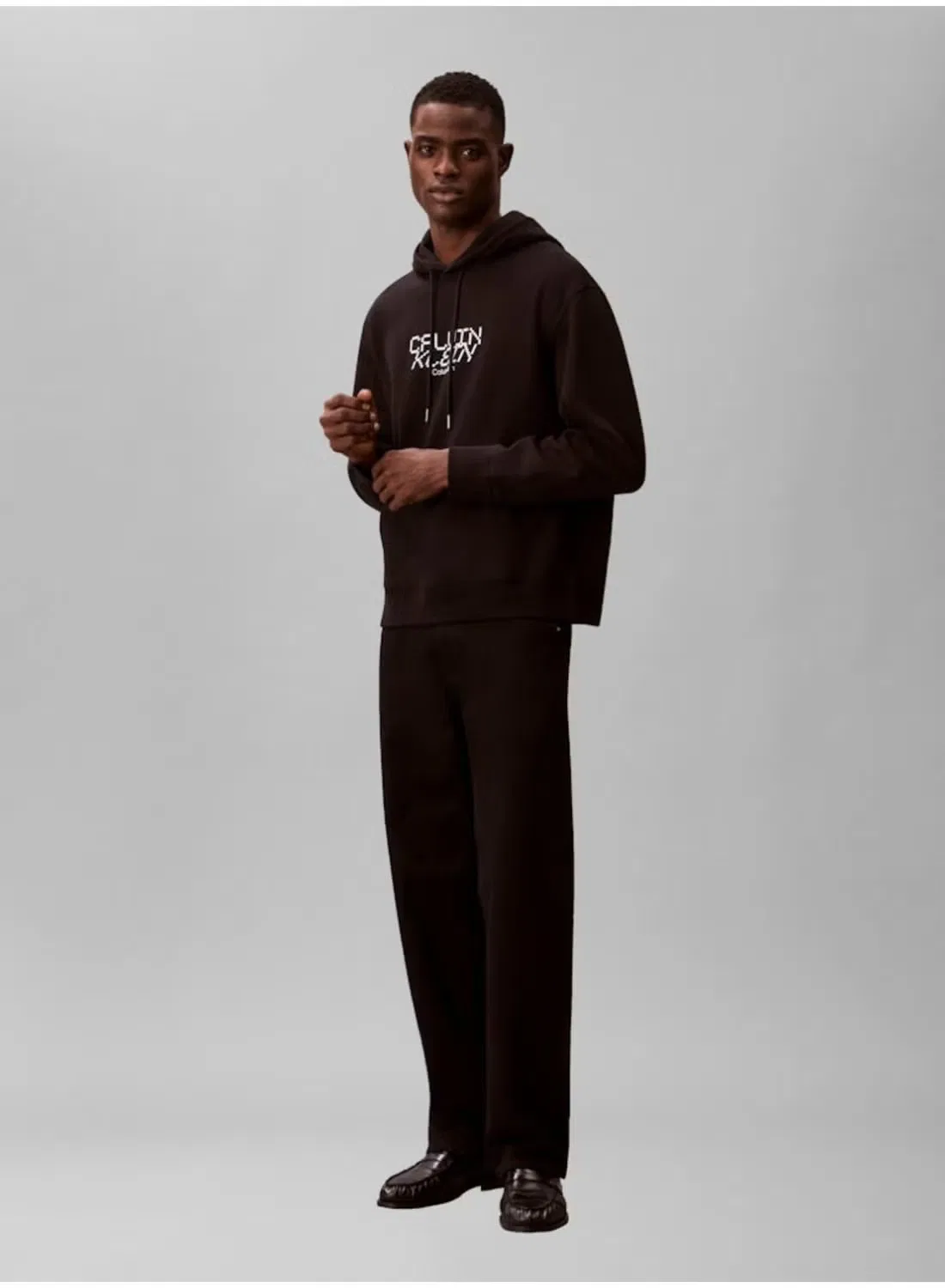 Свитшот с принтом Graphic fleece Calvin Klein, черный — фото 2