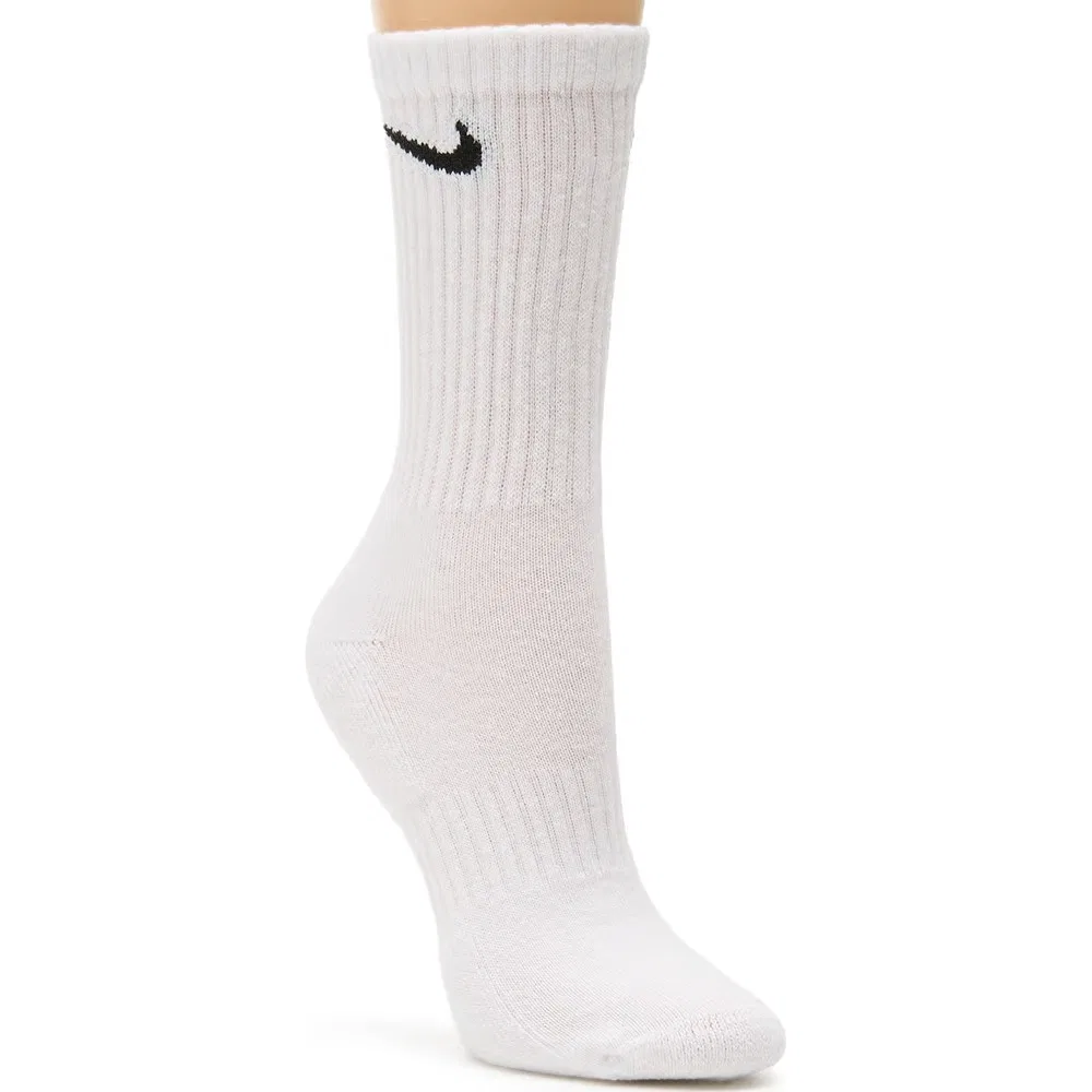Набор из 6 пар средних повседневных мягких носков средней высоты Nike, White/Grey/Black — фото 4