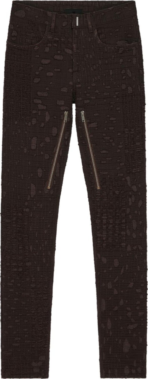 

Брюки Givenchy Slim Fit Denim Trousers With Zips 'Dark Brown', коричневый