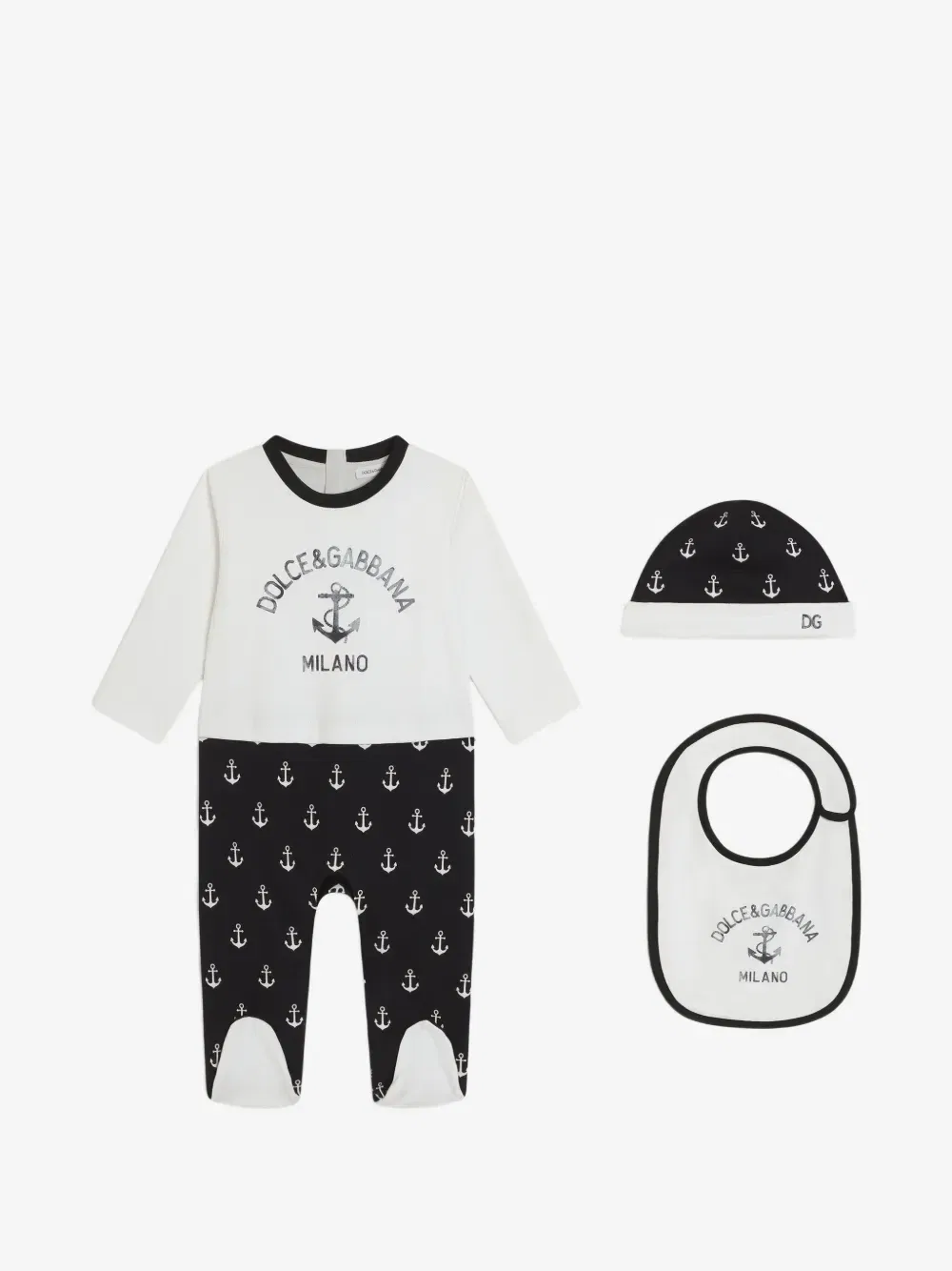 Комплект из трех предметов с принтом Dolce & Gabbana Kids, белый