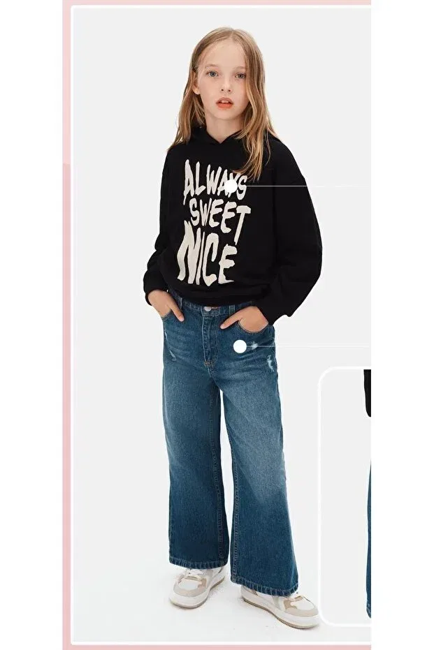 Детская толстовка для девочек с принтом Nk Kids, Black